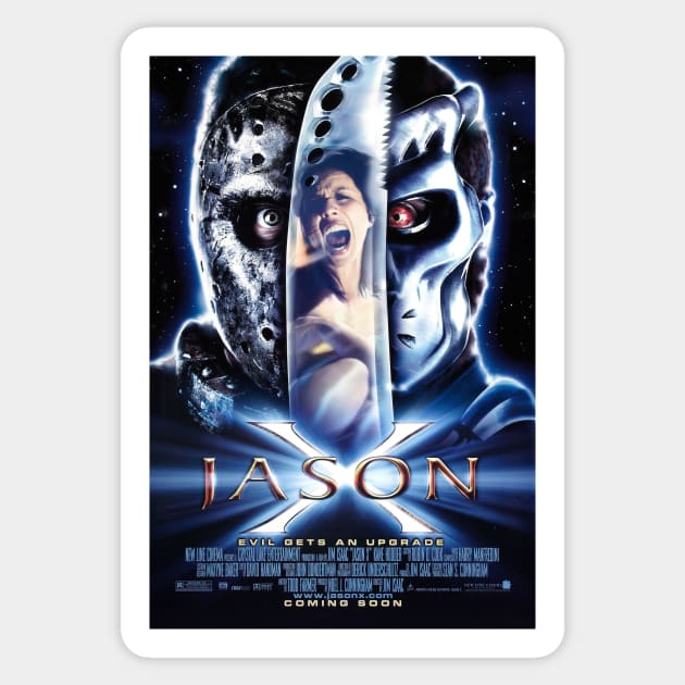 Jason X Movie Poster Sticker by petersarkozi82@gmail.com